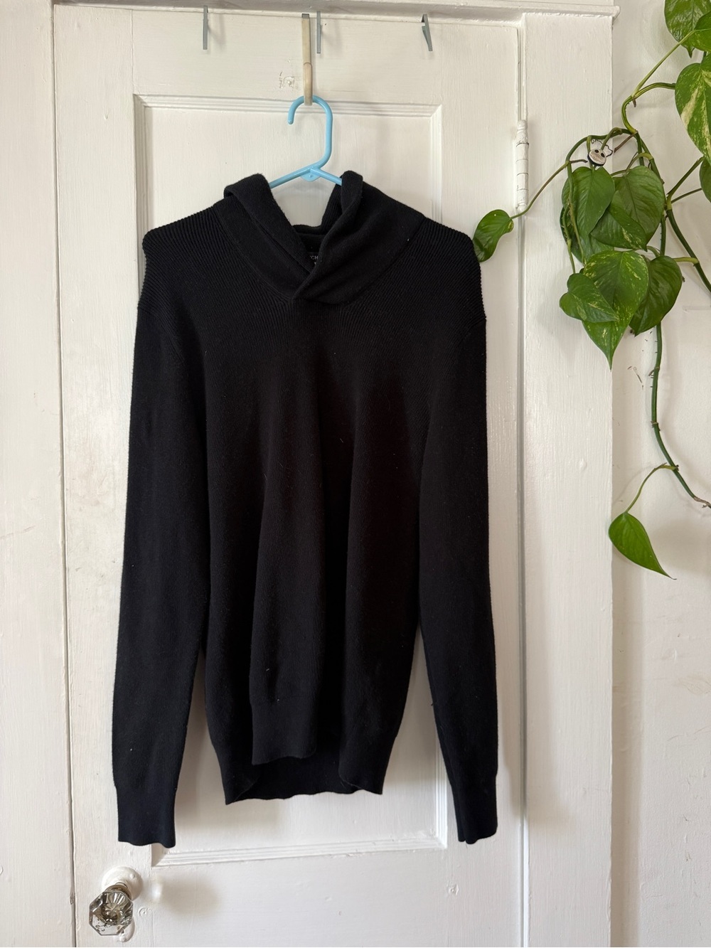 Michael Kors Black Hooded Knit Top size M